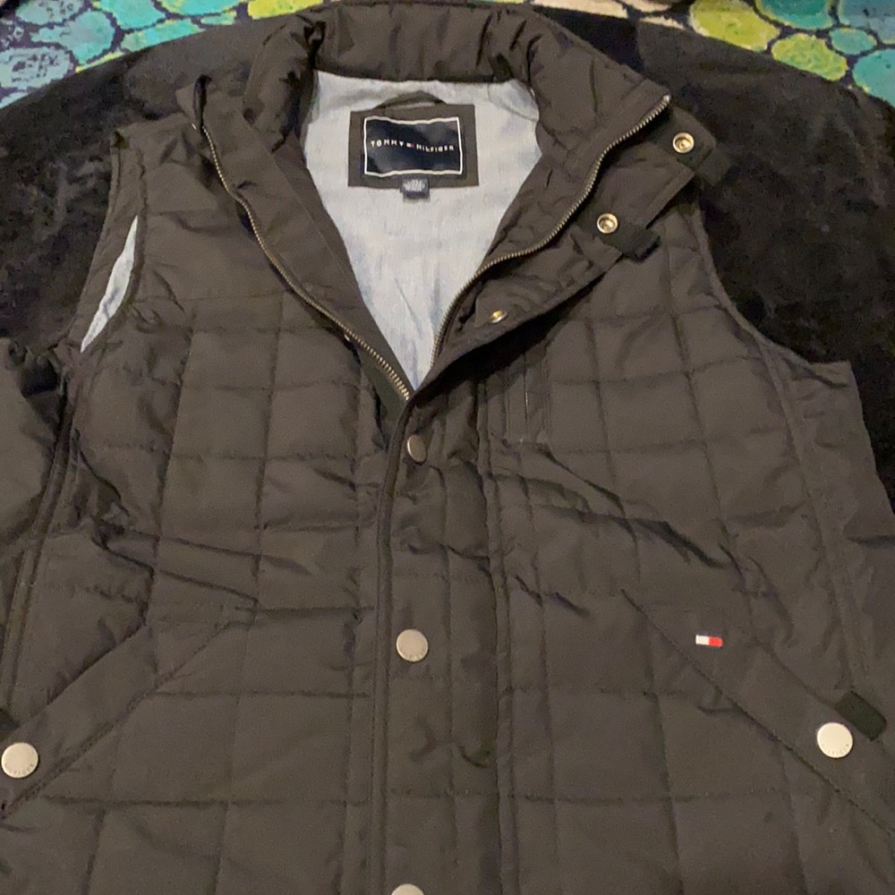 Dark navy quilted vest